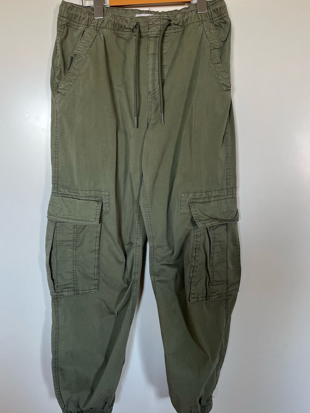 Garage Olive Green Cargo Joggers Size S Utility Pants Oversized